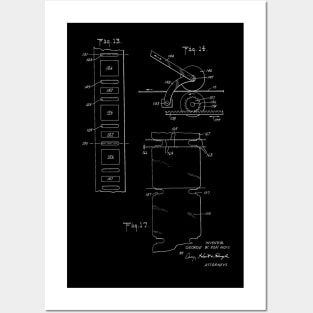 Manufacture for bottles label Vintage Patent Hand Drawing Posters and Art